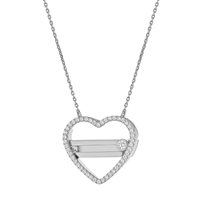 Collier Marcello Pane Femme Letters in Argent Cubic Zirconia CLYL 007 B